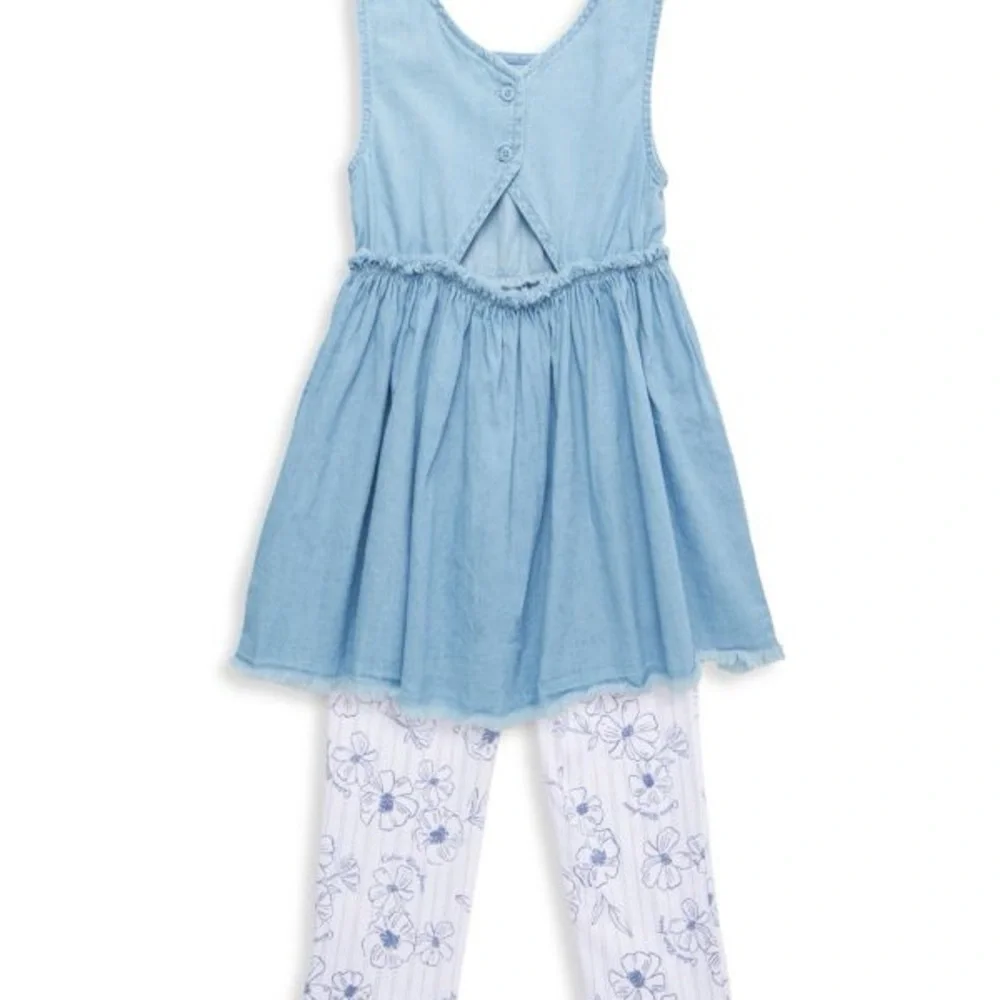 CALVIN KLEIN Girl's Top & Leggings 2-Piece Set Size 6X